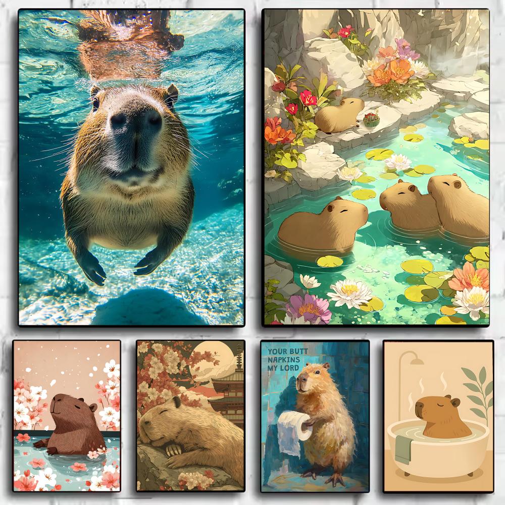 Esports Gaming Wallpaper - Affiche artistique Healing Capybara, affiche HD