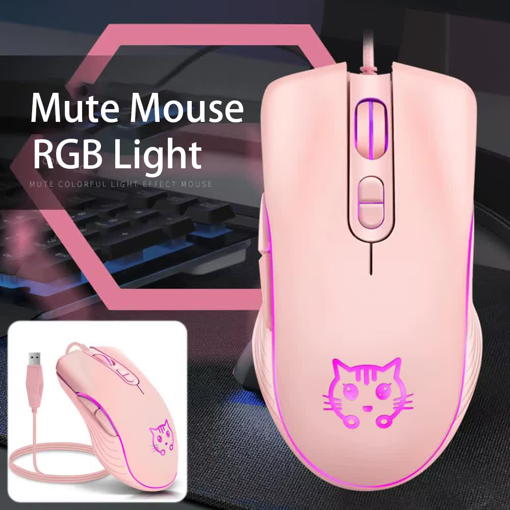 Esports Gaming Maus - Souris de jeu USB filaire rose