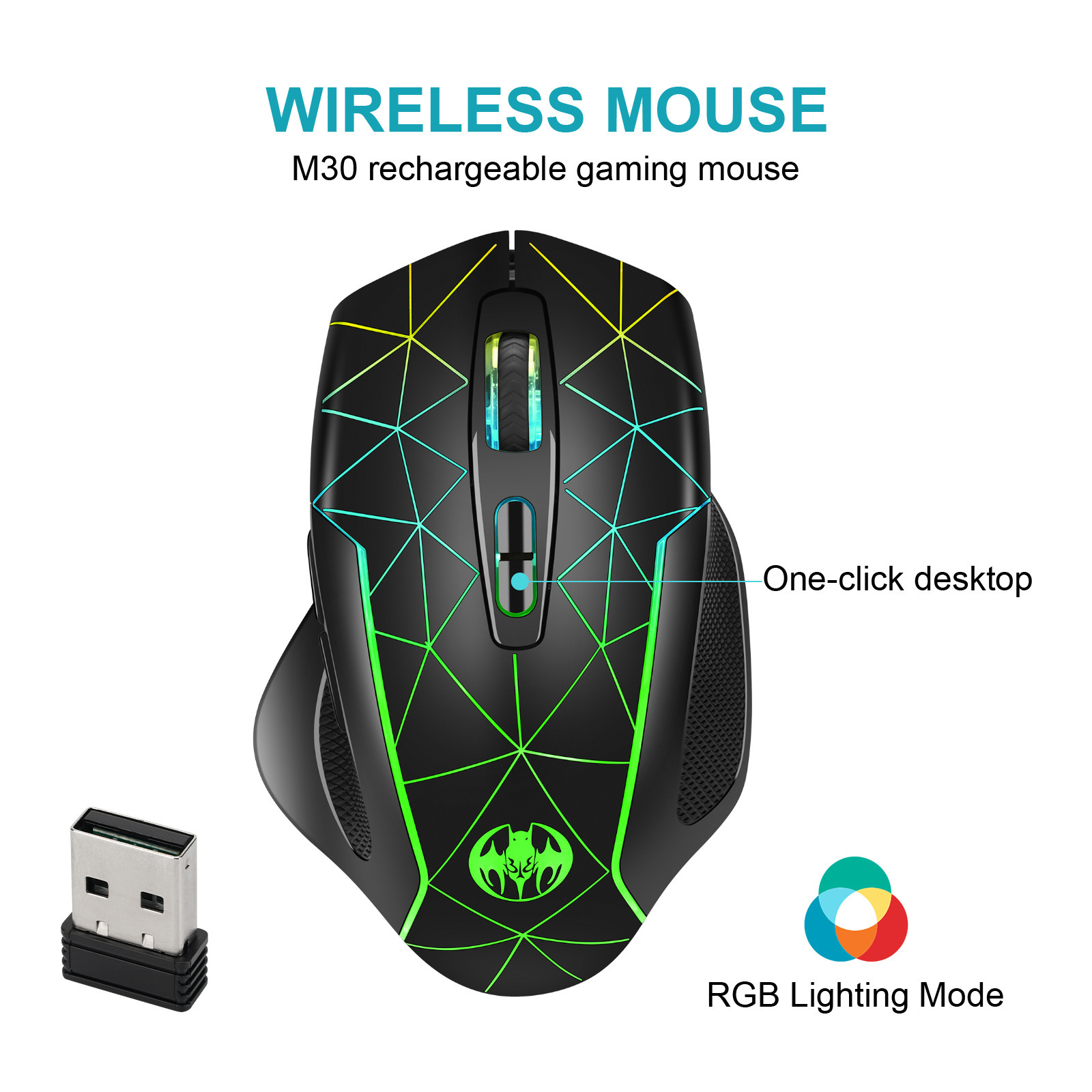 Charge sans fil effet de lumiè - Esports Gaming Maus avis et prix